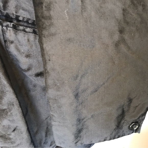 Velvety Blk Double Breasted Car Coat New Republic NY lined - Picture 6 of 10